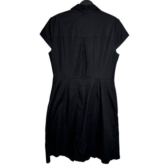 Donna Ricco New York Black Lightweight Denim Short Sleeve Dress Womens Size 14‎ - Picture 5 of 9